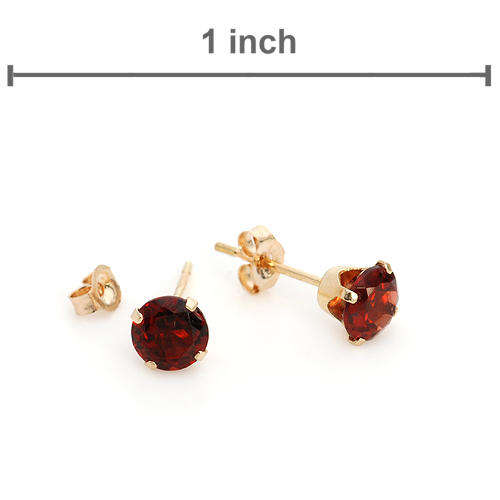 ***R1300***GENUINE GARNETS STUDS WITH 1.20ctw in 10K Yellow Gold
